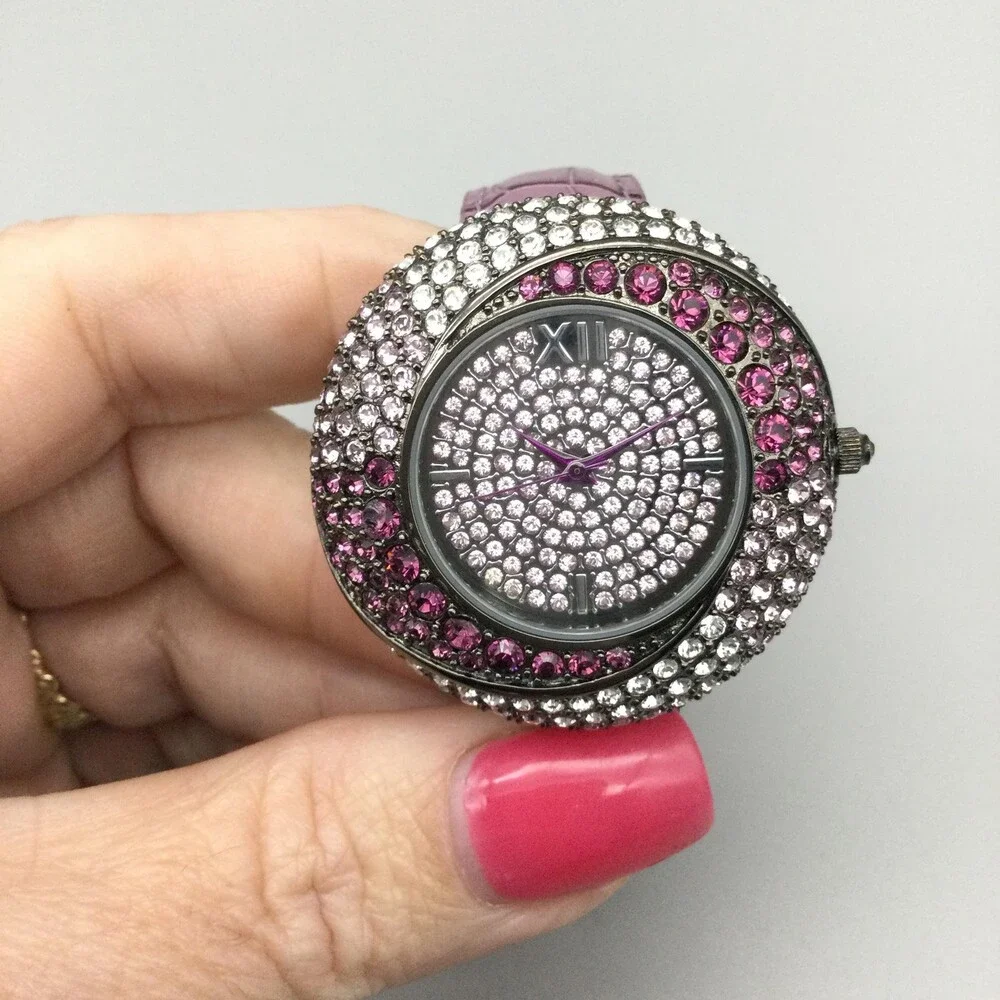 Adrienne Couture Womens Watch 41mm Pink Silver Tone Limited Edition New Battery
